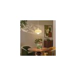 Suspension en verre et m�tal blanc �26 cm e27 25 w jumell boli