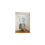 Systme de penderie extensible hercules basic wenko h. 165  300 cm x l. 75  120 cm blanc