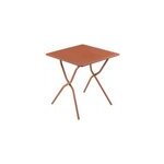 Table de balcon pliante balcony en acier coloris rouge canyon l. 64 x l. 70 x h. 73 cm