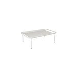 Table basse de jardin coolside en acier coloris gris argile l. 115 x l. 63 x h. 36 cm