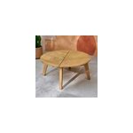 Table basse de jardin hania en bois d'eucalyptus goodhome