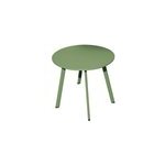 Table basse de jardin ronde en acier amande proloisirs massai �40 cm