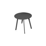 Table basse de jardin ronde en acier graphite proloisirs massai �40 cm