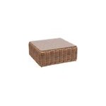 Table basse de jardin savinia coloris tahini hesp�ride l. 80 x l. 82 x h. 32 cm