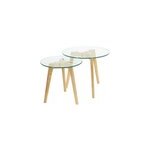 Tables gigognes, verre et bois home deco factory