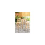2 tabourets de bar en bois d'acacia l. 35, 6 x h. 70 cm, goodhome riveo