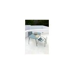 Table de jardin acier vert atlas arcane l. 160 x l. 90 x h. 75 cm