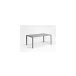 Table de jardin eden grosfillex l. 165 x l. 87 x h. 74 cm gris platinium