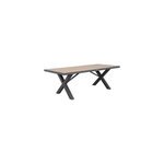 Table de jardin emperia en aluminium coloris acacia / alu l. 220 x l. 99, 5 x h. 75, 5 cm Table de jardin emperia en aluminium coloris acacia / alu l. 220 x l. 99, 5 x h. 75, 5 cm