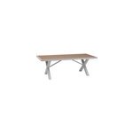 Table de jardin emperia bois d'acacia blanc l. 220 x l. 99, 5 x h. 75, 5 cm
