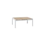 Table de jardin extensible 8 - 12 personnes paradize coloris acacia et blanc hesp�ride l. 195 / 255 x ...
