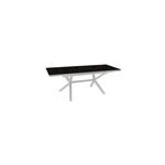 Table de jardin extensible absolu blanc c�ramique filata proloisirs l. 180 / 240 x l. 100 x h. 76, 5 ...