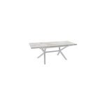 Table de jardin extensible absolu blanc c�ramique praline proloisirs l. 180 / 240 x l. 100 x h. 76, 5 ...