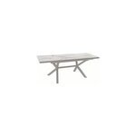 Table de jardin extensible absolu cr�me c�ramique praline proloisirs l. 180 / 240 x l. 100 x h. 76, 5 ...