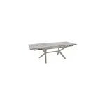 Table de jardin extensible absolu cr�me c�ramique praline proloisirs l. 180 / 280 x l. 100 x h. 76, 5 ...
