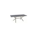Table de jardin extensible absolu crme hpl ardoise l. 180 / 240 x l. 100 x h. 76 cm proloisirs