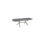 Table de jardin extensible absolu cr�me hpl ardoise l. 180 / 280 x l. 100 x h. 76 cm proloisirs