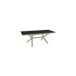 Table de jardin extensible absolu crme hpl bambou l. 180 / 240 x l. 100 x h. 76 cm proloisirs