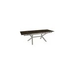 Table de jardin extensible absolu crme hpl bambou l. 180 / 280 x l. 100 x h. 76 cm proloisirs