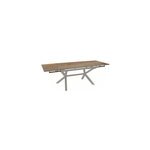 Table de jardin extensible absolu crme hpl chne l. 180 / 280 x l. 100 x h. 76 cm proloisirs
