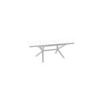 Table de jardin extensible absolu proloisirs c�ramique mat coloris dual blanc ch�ssis blanc p. 100 cm ...