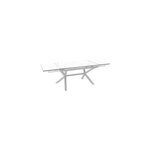 Table de jardin extensible absolu proloisirs c�ramique mat coloris dual blanc ch�ssis blanc p. 100 cm ...