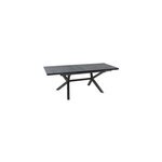 Table de jardin extensible absolu proloisirs hpl mat coloris ardoise ch�ssis graphite p. 100 cm x l. ...