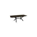 Table de jardin extensible absolu proloisirs hpl mat coloris bambou chssis graphite p. 100 cm x l. 180 ...