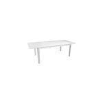 Table de jardin extensible eos en aluminium coloris blanc l. 220 / 280 x l. 100 x h. 74 cm Table de jardin extensible eos en aluminium coloris blanc l. 220 / 280 x l. 100 x h. 74 cm