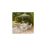 Table de jardin extensible moorea en aluminium coloris gris acier l. 140 / 200 x l. 90 x h. 75 cm
