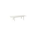 Table de jardin extensible piazza aluminium blanc argile l. 200 / 320 x l. 100 x h. 75 cm