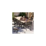 Table de jardin extensible rectangulaire en aluminium effet bois brut l. 180 - 240 x l. 75 cm goodhome ...