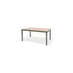 Table de jardin extensible rectangulaire en aluminium vert lichen profond l. 154, 5 - 262, 9 x l. 99, ...