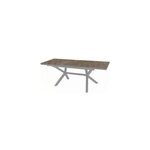 Table de jardin extensible rectangulaire gris proloisirs meraki 180 / 240 x 100 cm