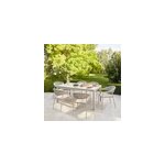 Table de jardin extensible santorin en aluminium coloris sable l. 180 / 260 x l. 100 x h. 75 cm Table de jardin extensible santorin en aluminium coloris sable l. 180 / 260 x l. 100 x h. 75 cm