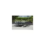 Table de jardin freser en aluminium coloris gris l. 200, 2 x l. 100 x h. 74, 3 cm Table de jardin freser en aluminium coloris gris l. 200, 2 x l. 100 x h. 74, 3 cm
