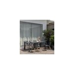 Table de jardin freser v2 en aluminium coloris gris fonc et latte centrale imitation bois 8 personnes ...