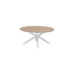 Table de jardin oriengo bois d'acacia blanc �111, 5 x h. 75, 5 cm