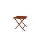 Table de jardin pliante 2 personnes aluminium terracotta l. 70 x l. 70 x h. 73 cm city garden