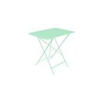 Table de jardin pliante bistro en acier coloris vert opaline l. 77 x l. 57 x h. 74 cm