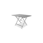 Table de jardin pliante bistro en métal coloris carbone l. 117 x l. 77 x h. 74 cm Table de jardin pliante bistro en métal coloris carbone l. 117 x l. 77 x h. 74 cm