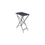 Table de jardin pliante bistro en métal coloris carbone l. 57 x l. 37 x h. 74 cm Table de jardin pliante bistro en métal coloris carbone l. 57 x l. 37 x h. 74 cm