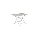 Table de jardin pliante bistro en m�tal coloris gris argile l. 117 x l. 77 x h. 74 cm
