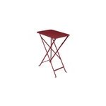 Table de jardin pliante bistro en métal coloris piment l. 57 x l. 37 x h. 74 cm Table de jardin pliante bistro en métal coloris piment l. 57 x l. 37 x h. 74 cm