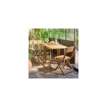 Table de jardin pliante lyco bois d'acacia l. 134, 5 x l. 63 x h. 74 cm goodhome