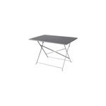 Table de jardin pliante saba en acier coloris steel grey l. 110 x l. 70 x h. 71 cm