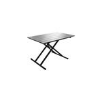 Table de jardin pump en aluminium coloris gris l. 120 x l. 75 x h. 74 cm