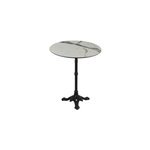 Table de jardin trady bistro proloisirs fonte et hpl coloris graphite et marbre blanc 60 x h. 72, 5 cm ... Table de jardin trady bistro proloisirs fonte et hpl coloris graphite et marbre blanc 60 x h. 72, 5 cm ...