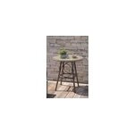 Table de jardin ushuaia en aluminium coloris marron . 70 x h. 74 cm - dcb garden