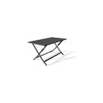 Table pliante rectangulaire en aluminium marius mat gris anthracite h. 73cm x l. 80cm - city garden